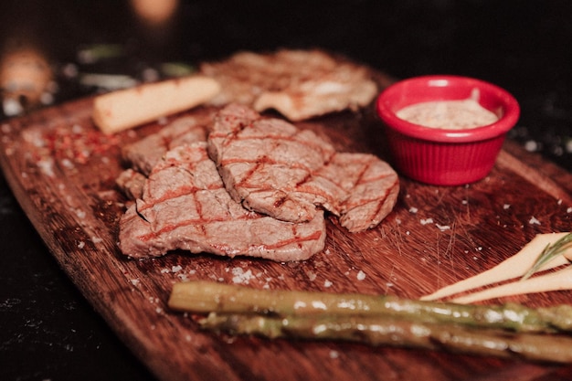 Delicious meat meal on the table