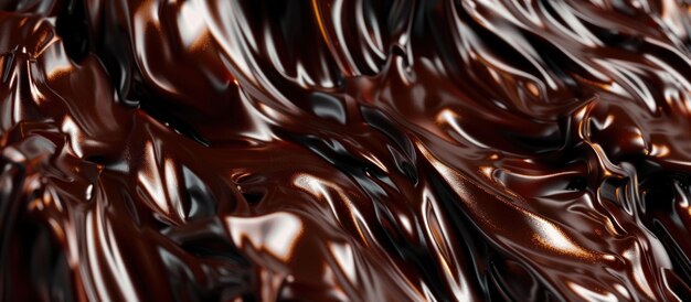 Delicious melted chocolate waves background AI generated image