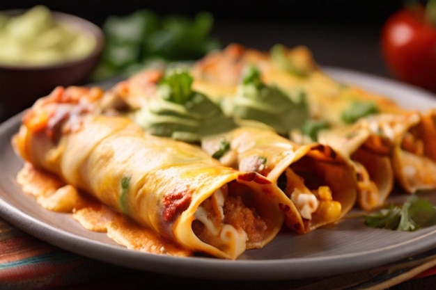 Delicious mexican delight enchiladas