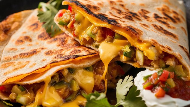 Delicious Mexican quesadilla