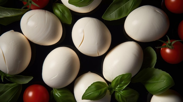 Delicious Mozzarella Cheese Horizontal Background