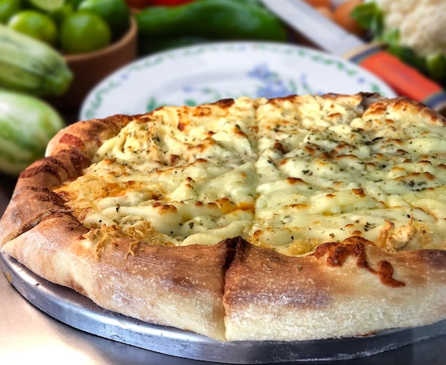 Delicious mozzarella pizza