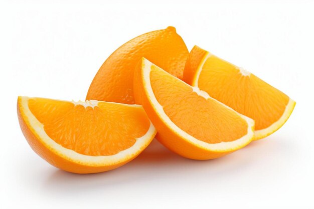 Delicious Orange Segments on White