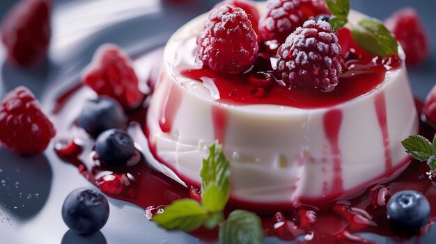 Delicious Panna Cotta Dessert for Foodie Posters Generative AI