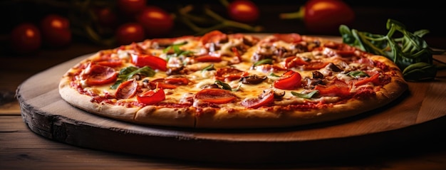 Delicious Pizza Italian cuisine Gourmet Food