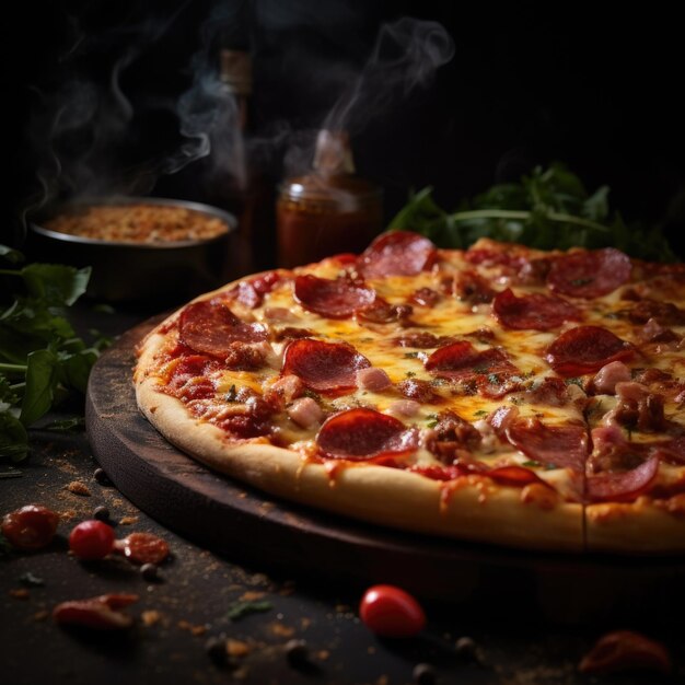 Delicious Pizza Italian cuisine Gourmet Food