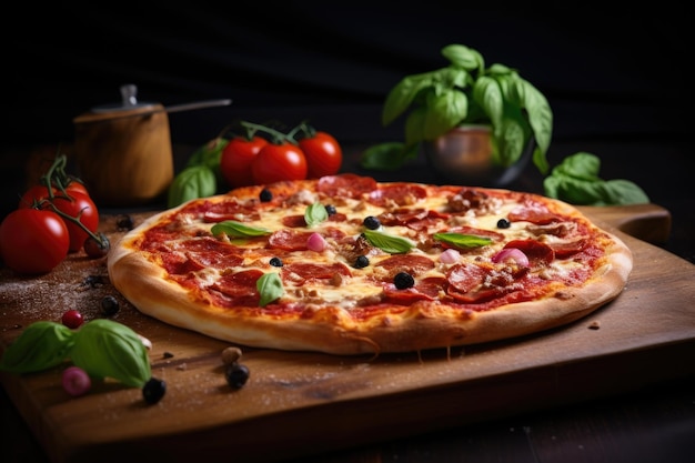 Delicious Pizza Italian cuisine Gourmet Food