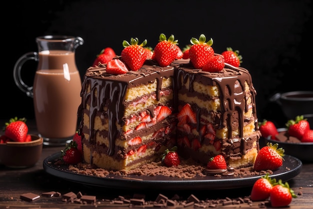 Delicious Premium Strawberry Chocolate Bread