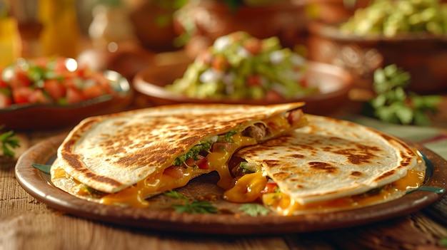 Delicious Quesadillas Freshly Made in a Cozy Kitchen