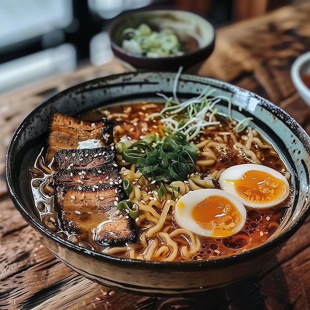 Delicious Ramen Bowl with Fresh Ingredients