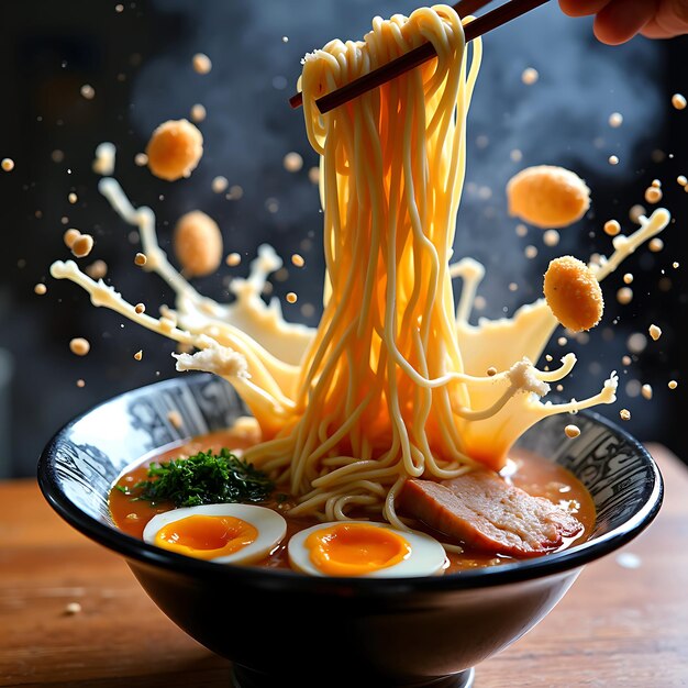 Photo delicious ramen with fresh ingredients japanese food