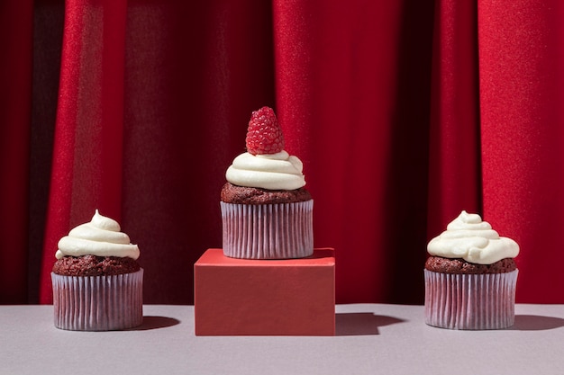 Delicious raspberry and cream cupcakes