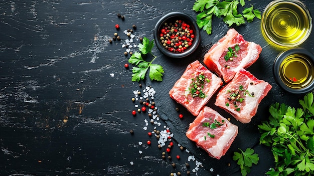 Delicious Raw Pork Belly with Chili Pepper Peppercorns and Oil