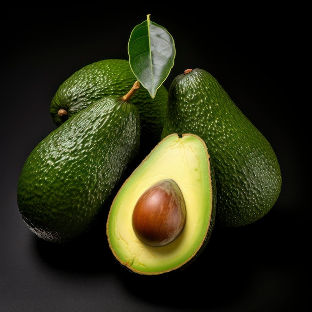 A delicious ripe juicy avocado vegetables isolated on white background