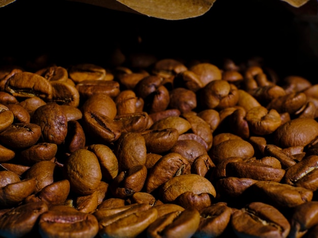 Delicious roasted fresh coffee beans