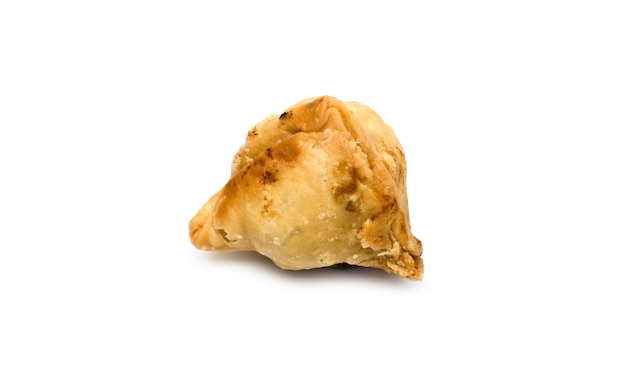 Delicious roasted samosa on an isolated white background