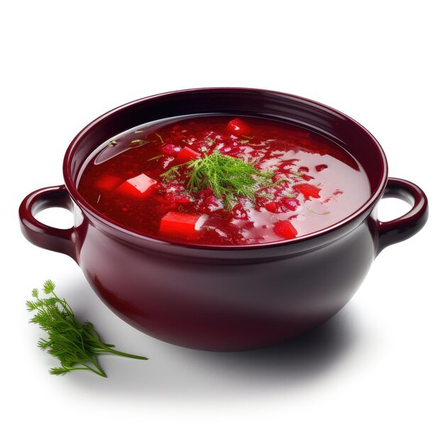 Delicious Russian Borscht Soup in a Bowl for Your Next Recipe Book Generative AI