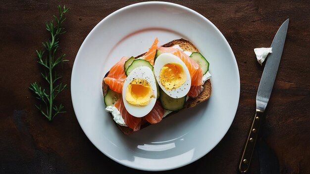 delicious salmon boiled egg