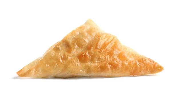 Delicious samosa on white background