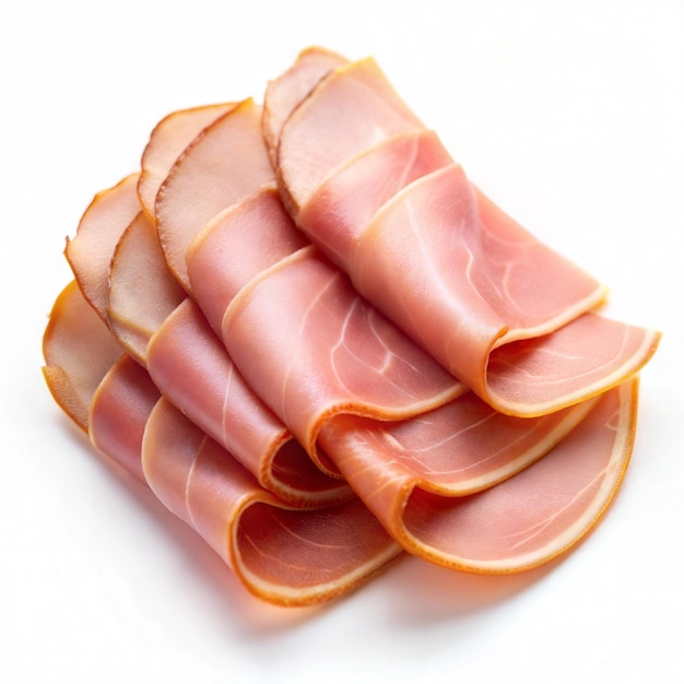 Photo delicious slices of fresh ham