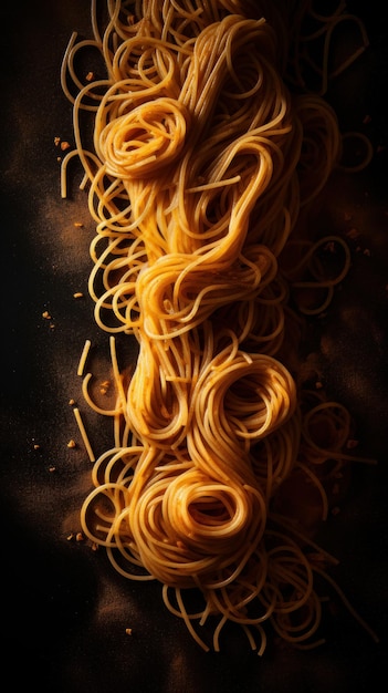 Delicious Spaghetti Pasta Vertical Background