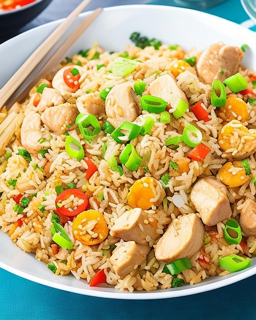 Delicious Spicy Hot Vegetable amp Chicken Fried Rice