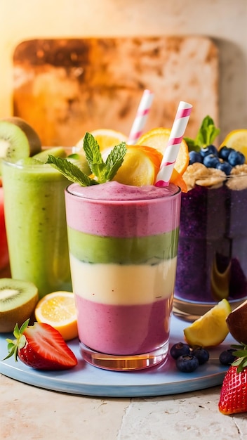 Delicious summer smoothies