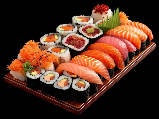 delicious sushi hyper realistic 8K UHD with isolated background