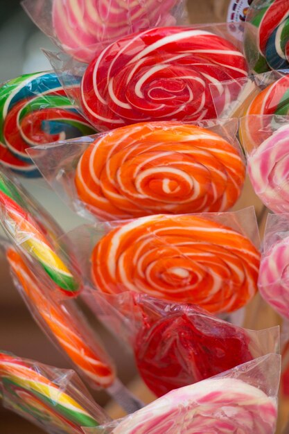 Delicious swirl candy and sweets for kids