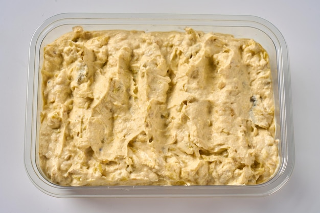 Delicious Syrian Humus appetizer made from chickpeas, tahini and cinnamon.