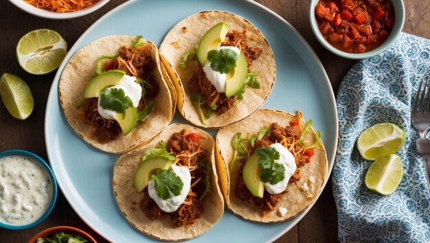 Delicious tacos with chicken cilantro and lime perfect for gatherings