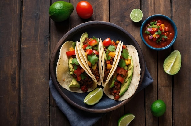 Delicious Tacos with Fresh Ingredients