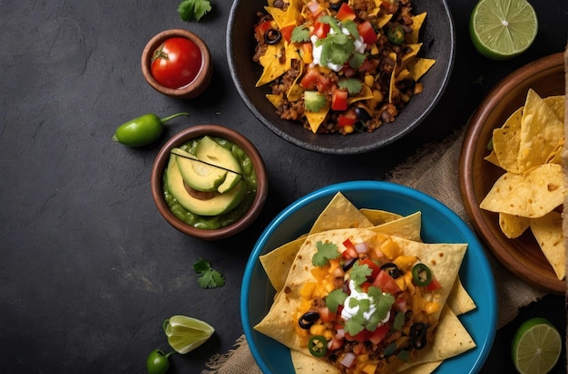 Delicious Tacos on Wooden Table