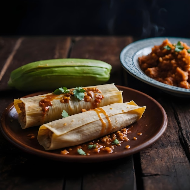 Delicious Tamales Mexican food