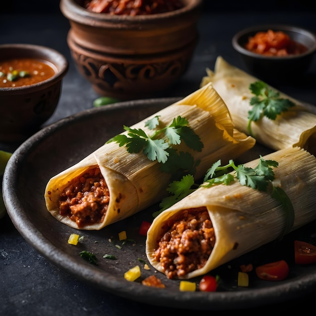 Delicious Tamales Mexican food