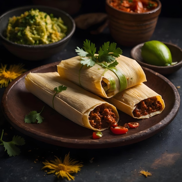 Delicious Tamales Mexican food