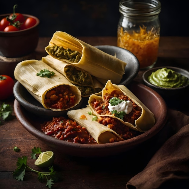 Delicious Tamales Mexican food