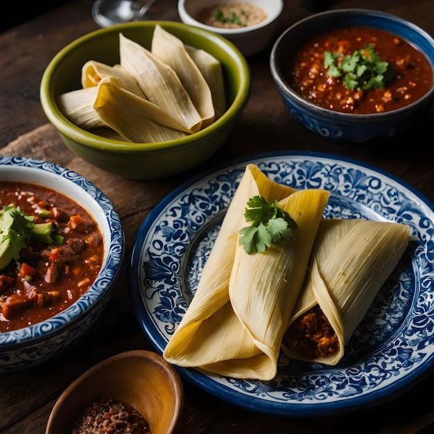 Delicious Tamales Mexican food