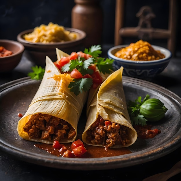 Delicious Tamales Mexican food