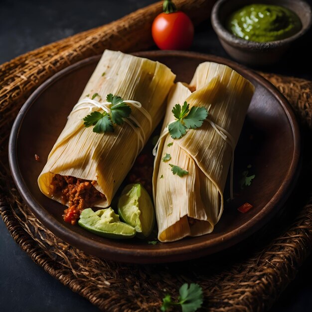 Delicious Tamales Mexican food