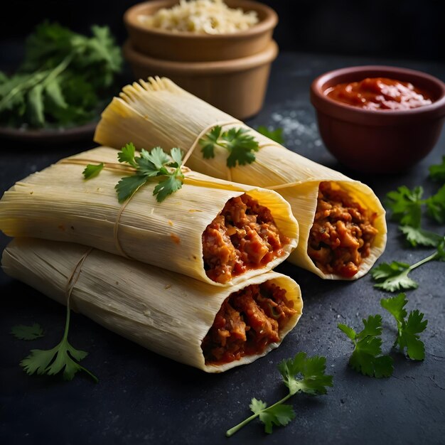 Delicious Tamales Mexican food