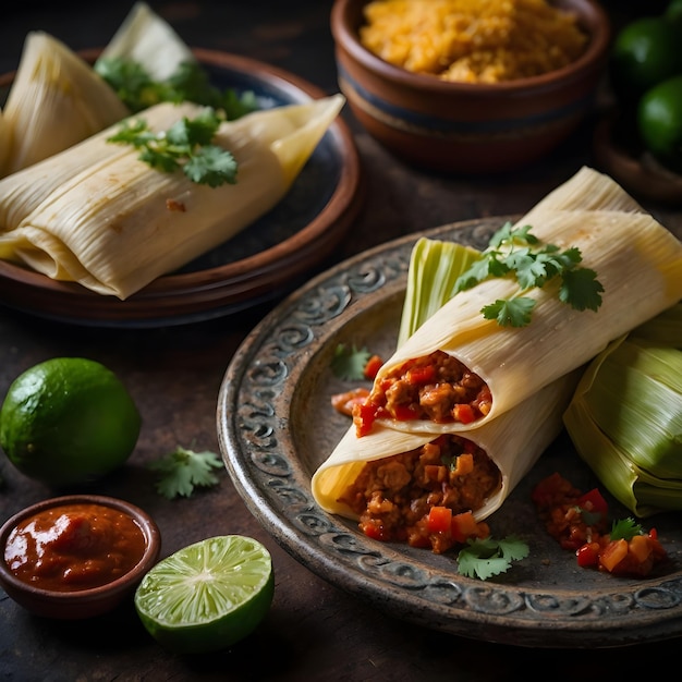 Delicious Tamales Mexican food