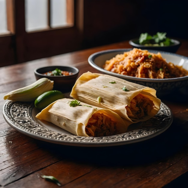 Delicious Tamales Mexican food