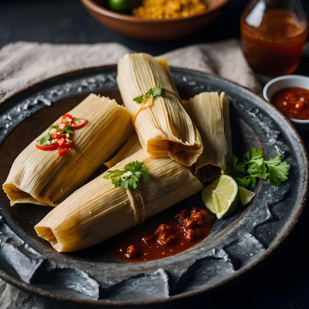 Delicious Tamales Mexican food