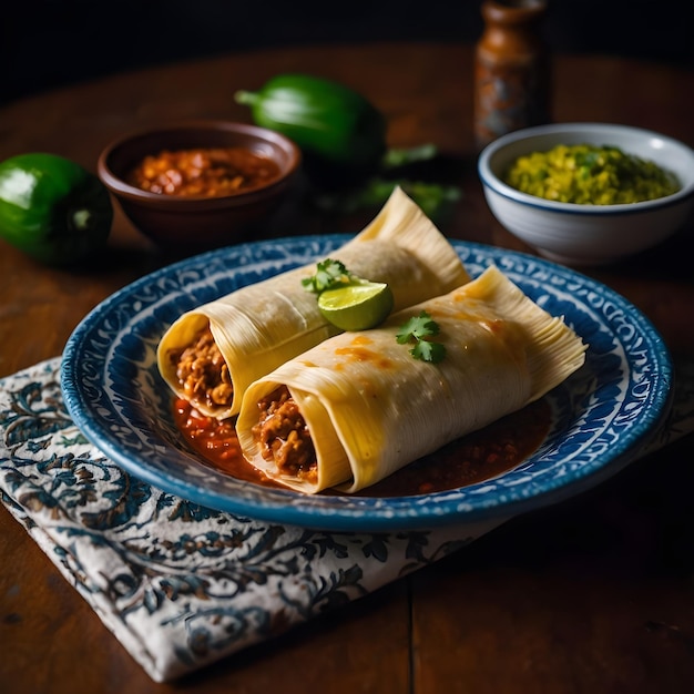 Delicious Tamales Mexican food