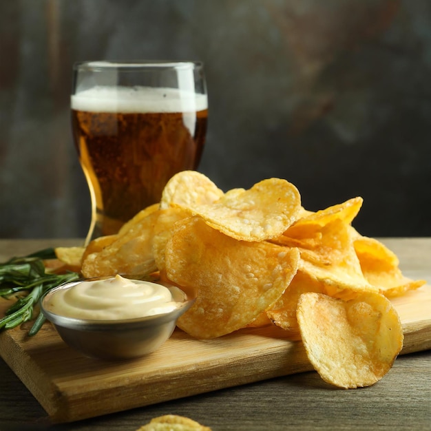 delicious tasty and crispy potato chips isolated on white background