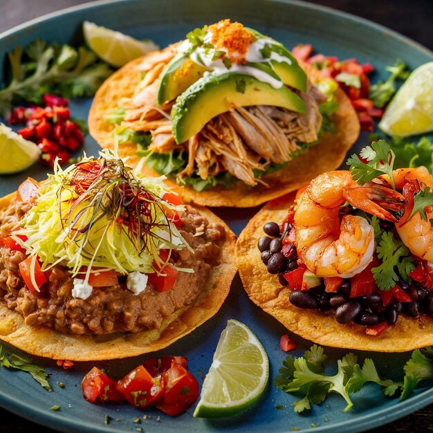 Delicious Tostadas Platter