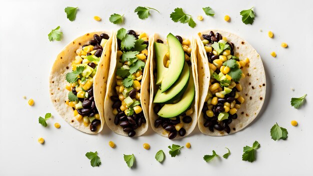 Delicious traditional Mexican tacos Cinco de Mayo tacos Taco with sauce closeup food photography