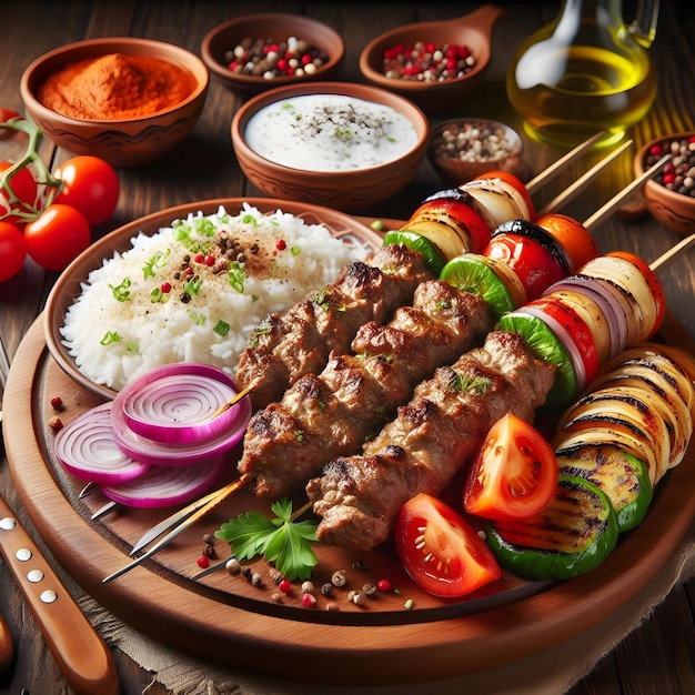 Photo delicious turkish adana kebab