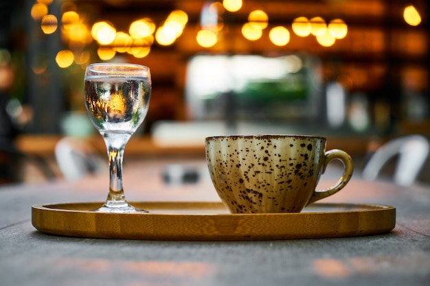 Delicious Turkish coffee on the table